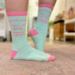 Τουλάχιστον υπάρχουν σκύλοι / the sock (green-pink)